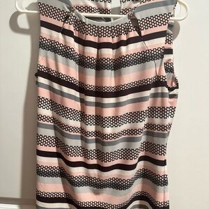 Striped Pink and Black Women's Blouse